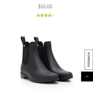 Sam Edelman Tinsley Rainboots NWOT Black Matte